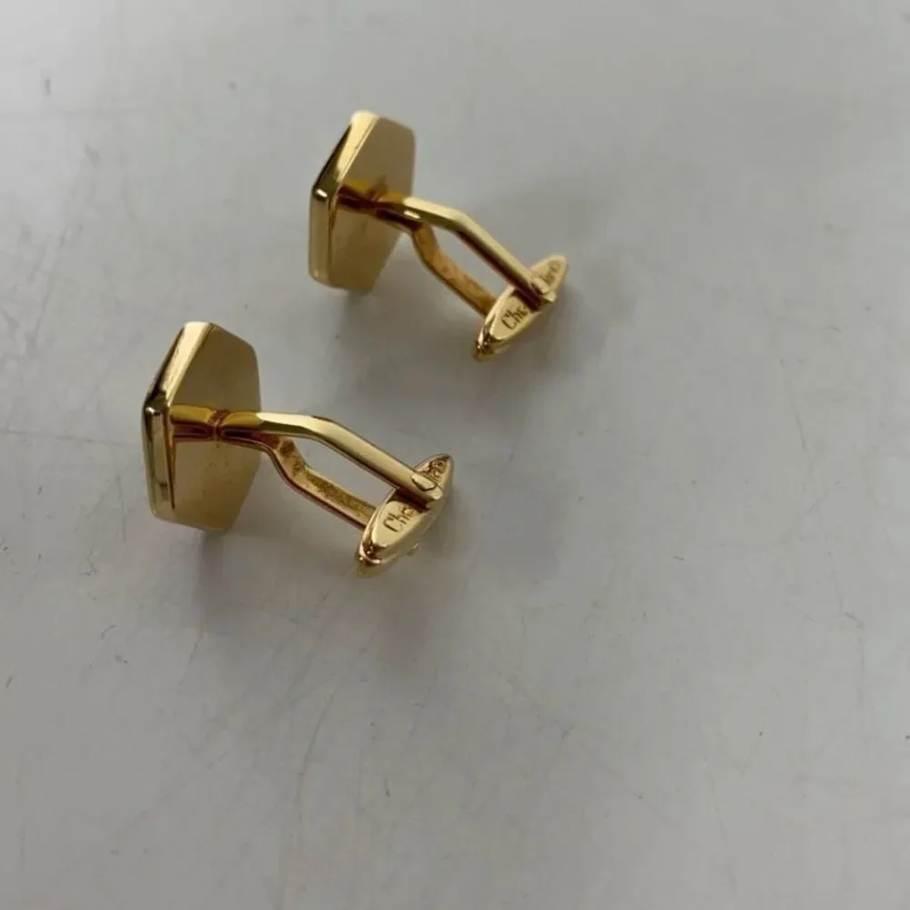 Dior Gold Hexagonal CD Cufflinks